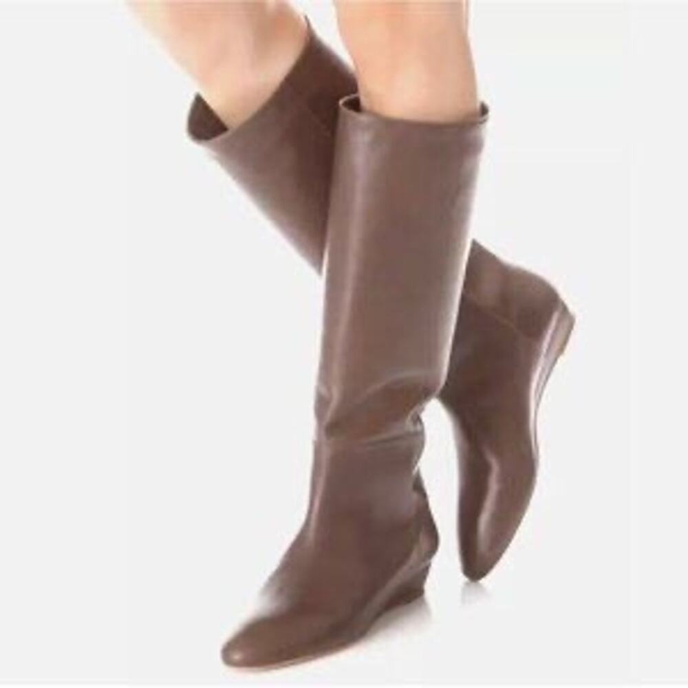 Loeffler Randall Matilde Round Toe Leather Knee High Boot